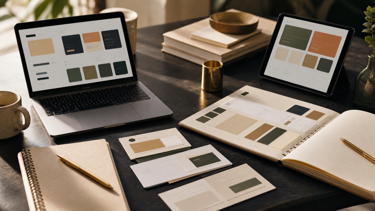 A polished course-building workspace with learning materials