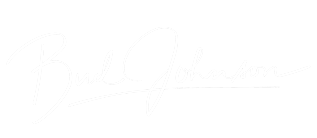 Bud Johnson logo white