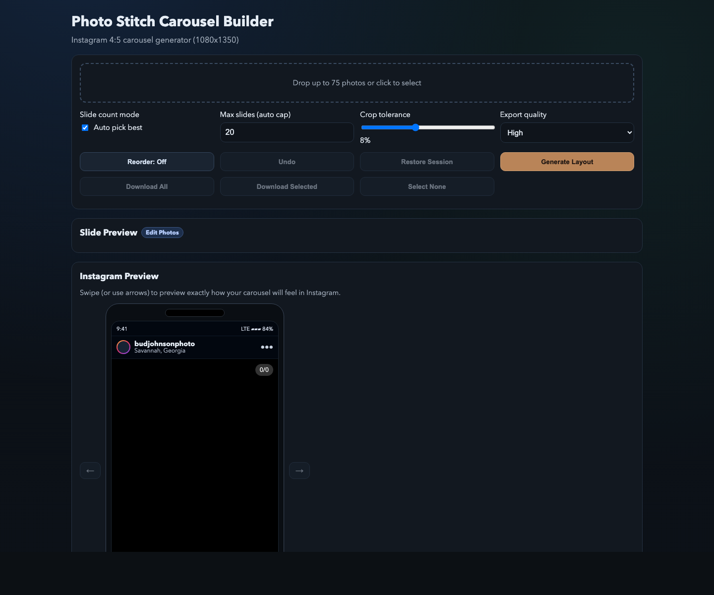 Photo Stitch screenshot
